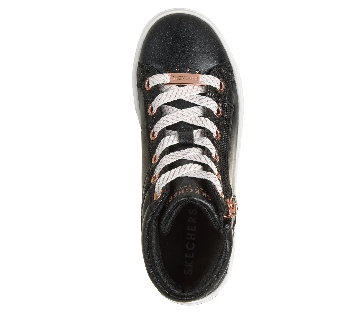Детские кроссовки Aura LX Skechers, черный/розовое золото — фото 2