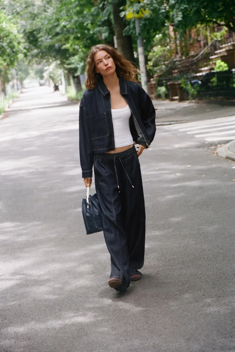 Укороченная куртка на молнии Z1975 ZARA, Blue
