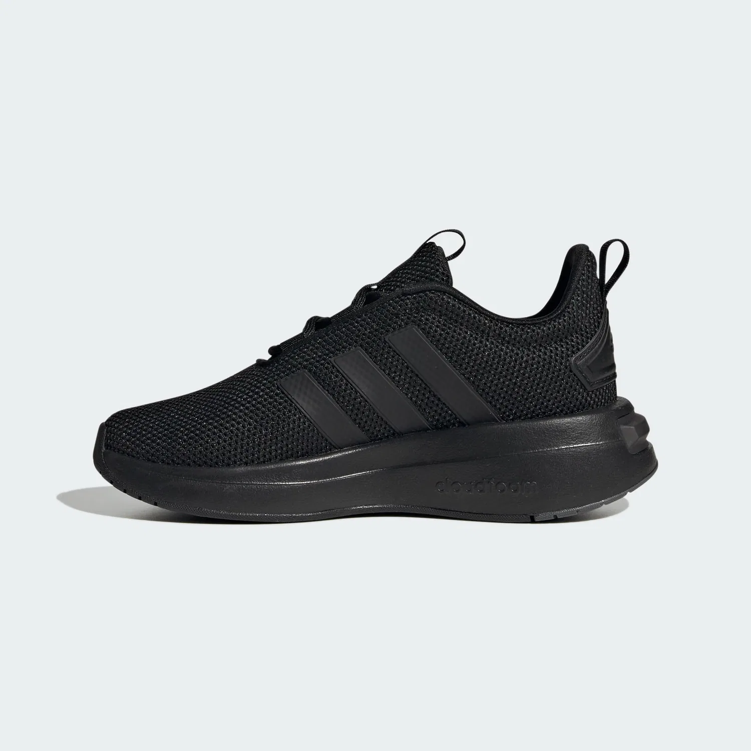 Детские кроссовки для мальчиков с Cloudfoam Racer Tr23 Kids Adidas, Core Black Grey Five — фото 2
