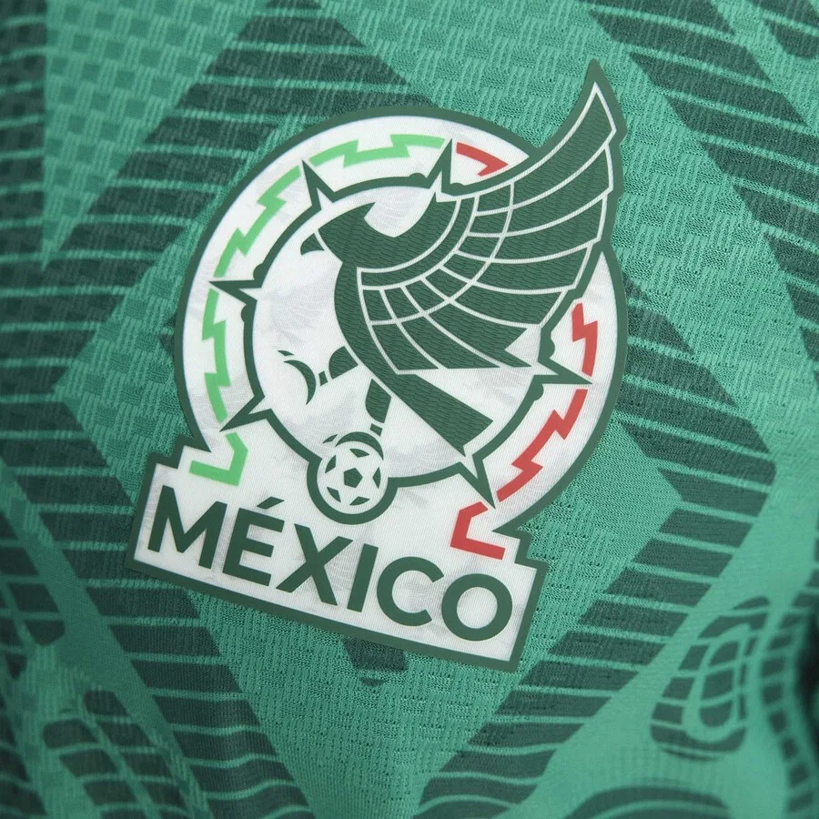 Футболка ADIDAS PERFORMANCE 'Mexico 26 Home Authentic' зеленого цвета — фото 3