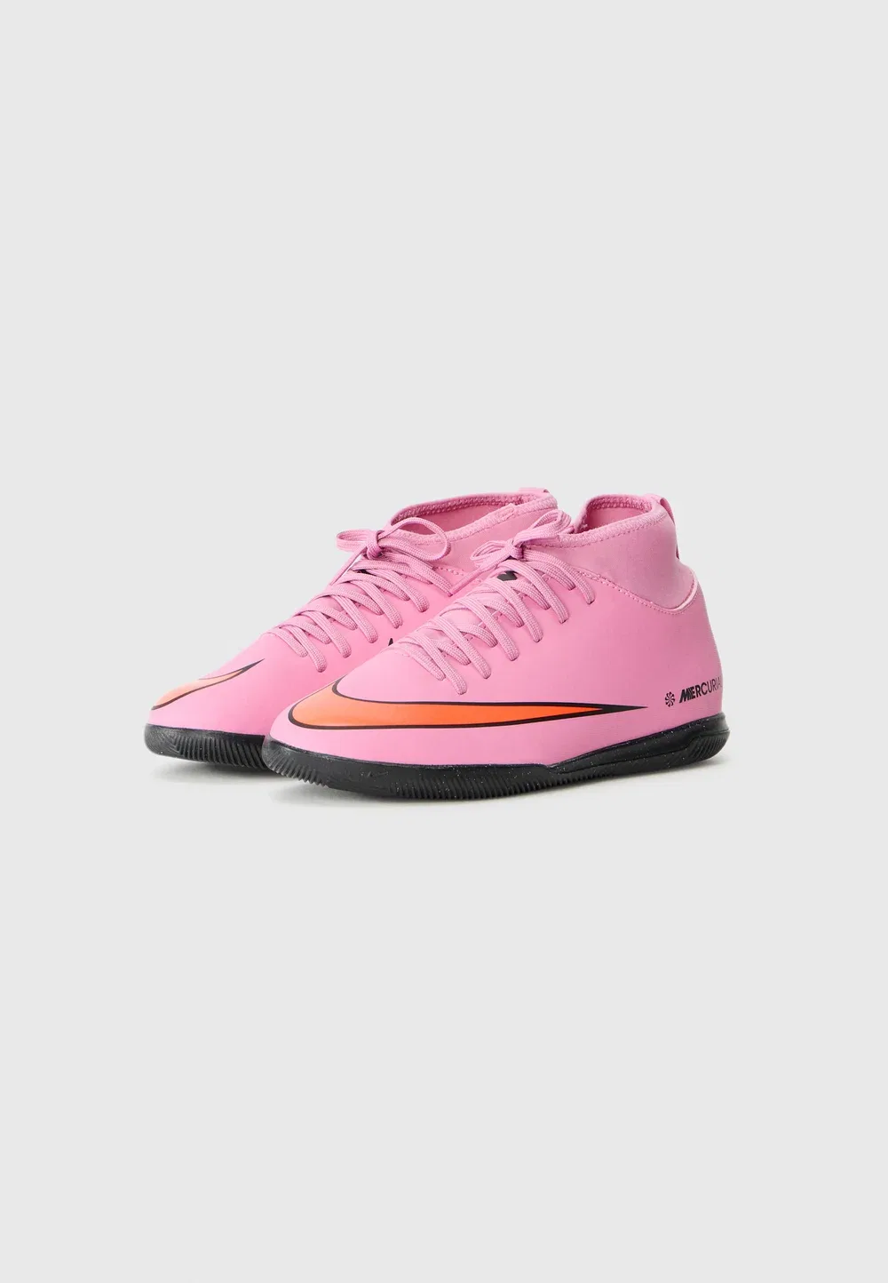 Детские футбольные бутсы Mercurial Superfly 10 Club IC - для игры в помещении Nike Performance, Magic Flamingo/Black/Total Crimson — фото 2