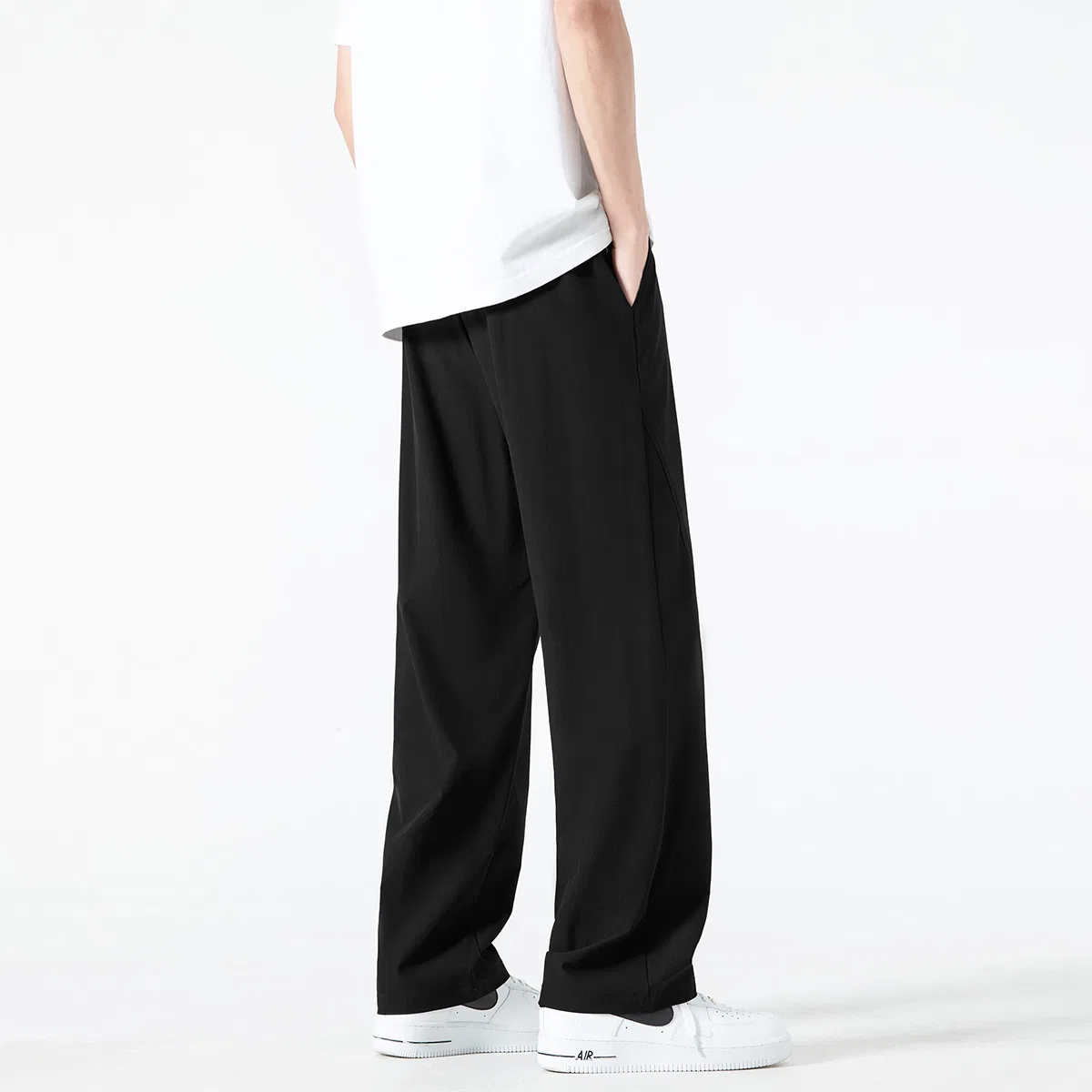 Детские быстросохнущие брюки прямого кроя Magic Text Pants Logo MINISO, Черный — фото 4