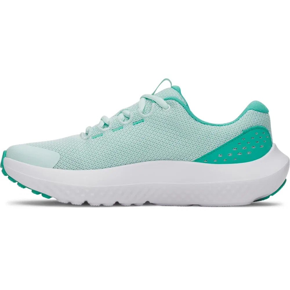 Детские кроссовки для девочек легкие дышащие Under Armour UA GGS Surge 4, Black / Purple / Yellow Reflective
