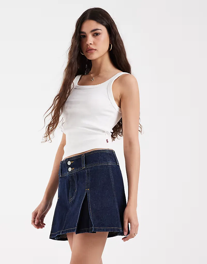 Джинсовая мини-юбка Levis, темно-синий — фото 4