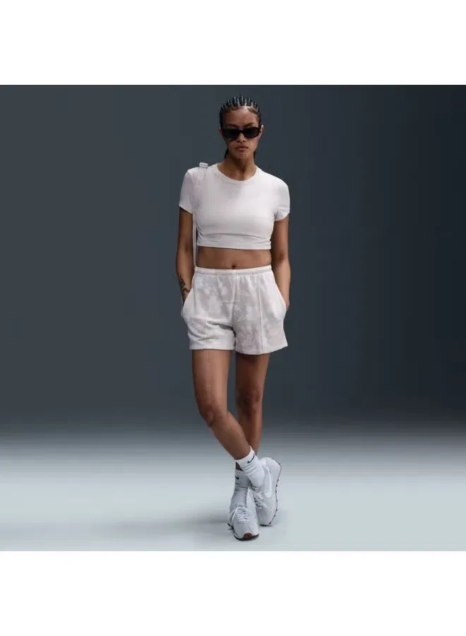 Шорты с принтом Nike Sportswear Chill Terry, светло-коричневый — фото 4