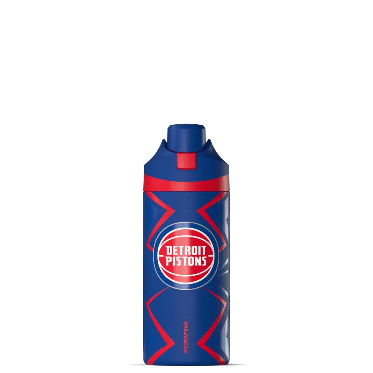 Детская бутылка для воды 20 унций (591 мл) с кнопочной крышкой HydraPeak x NBA Detroit Pistons Oasis HydraPeak, Detroit Pistons