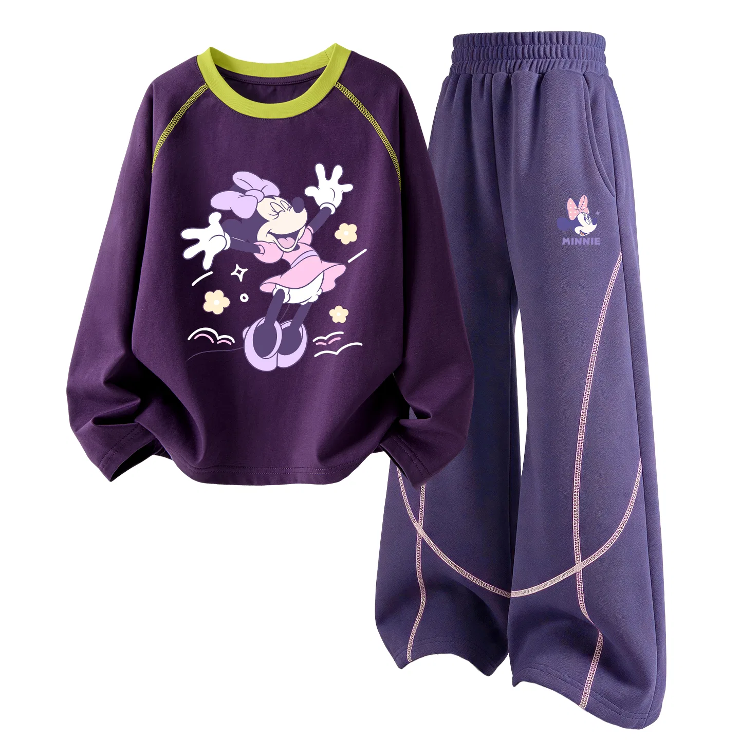 Детский спортивный костюм с принтом Disney Di Star Wish Mulberry Purple+Dini Knot K Berry Purple, Heather Navy
