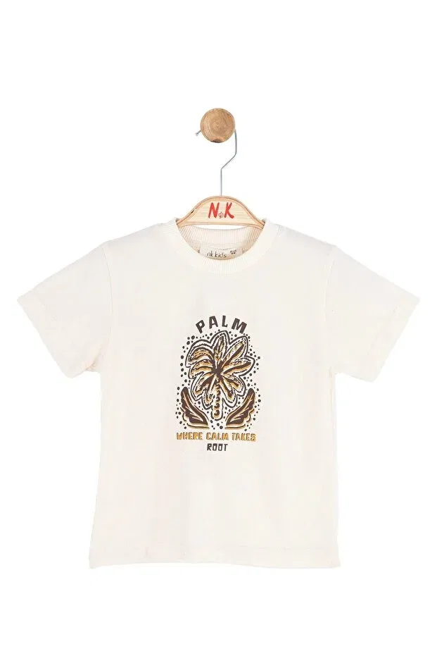 Детская футболка с коротким рукавом Nk Kids, Cream - Brown