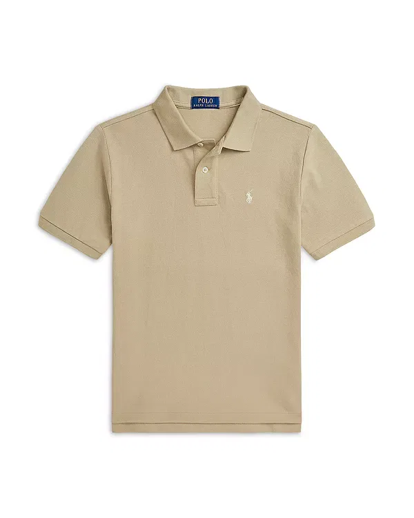 Детское поло для мальчиков хлопковое Polo Ralph Lauren, Khaki — фото 2