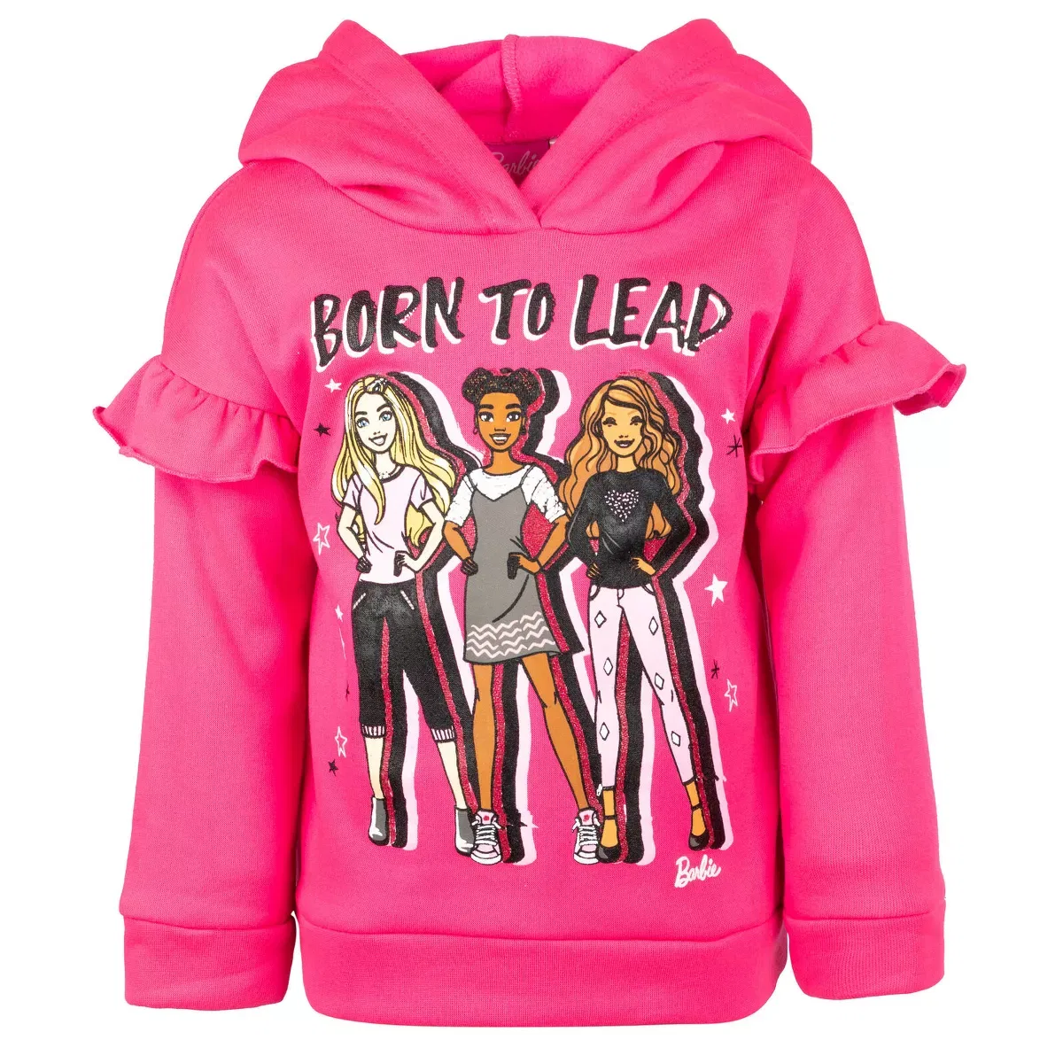 Детский комплект из толстовки и леггинсов с принтом Barbie, Черный — фото 4