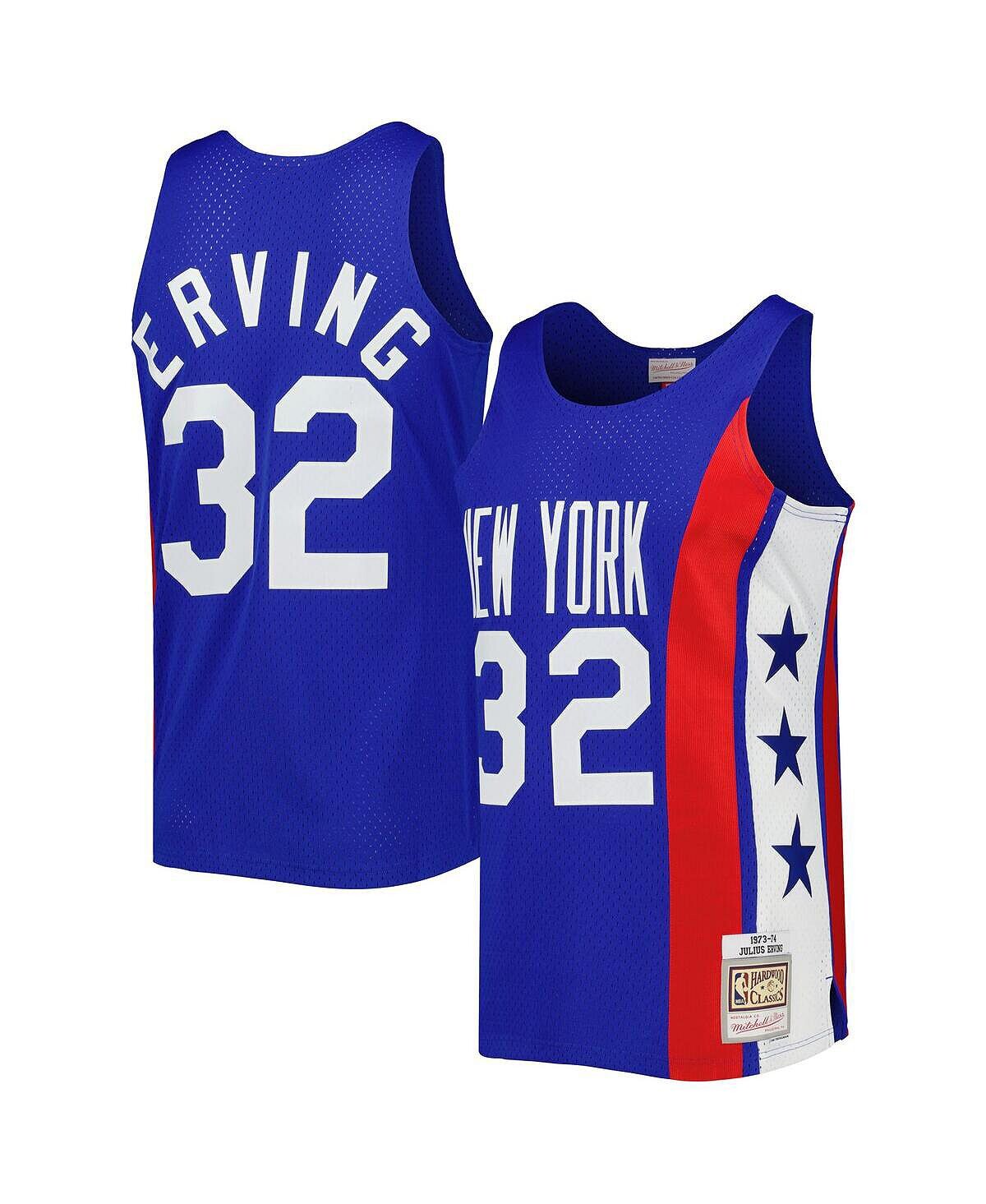 

Мужская футболка julius erving royal new york nets 1973-74 hardwood classics swingman jersey Mitchell & Ness