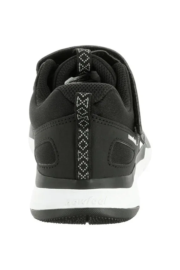 Детские спортивные туфли для девочек с липучкой PW 540 JR Decathlon, Black/Pearl Gray — фото 4