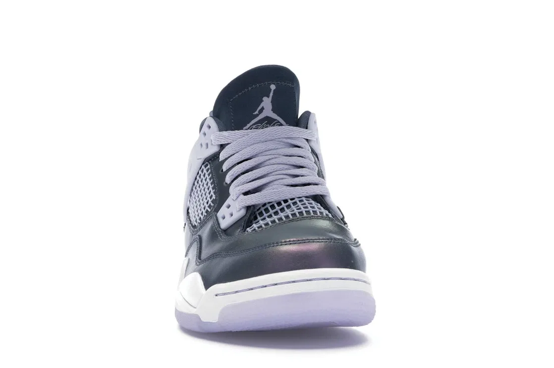 Детские кроссовки с замшевым верхом Jordan 4 Retro, Monsoon Blue/Armory Blue-Melon Tint-White — фото 2