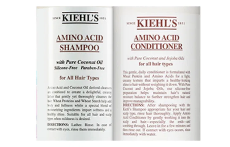 Набор шампуня и кондиционера Amino Coconut Fragrance, 500 мл + 500 мл, Kiehl's, White — фото 3