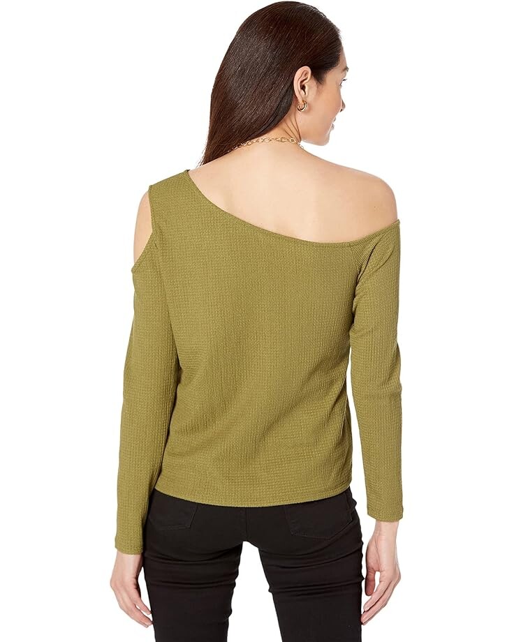 Топ Michael Kors Asymmetrical Cold-Shoulder Top, цвет Smoky Olive