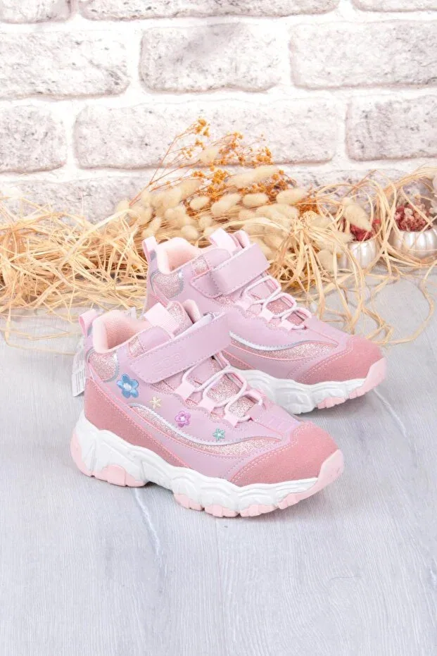 Детские ботинки для девочек с принтом Cool Bella Comable Warm Lining Non-Slip Sole Fort, Powder