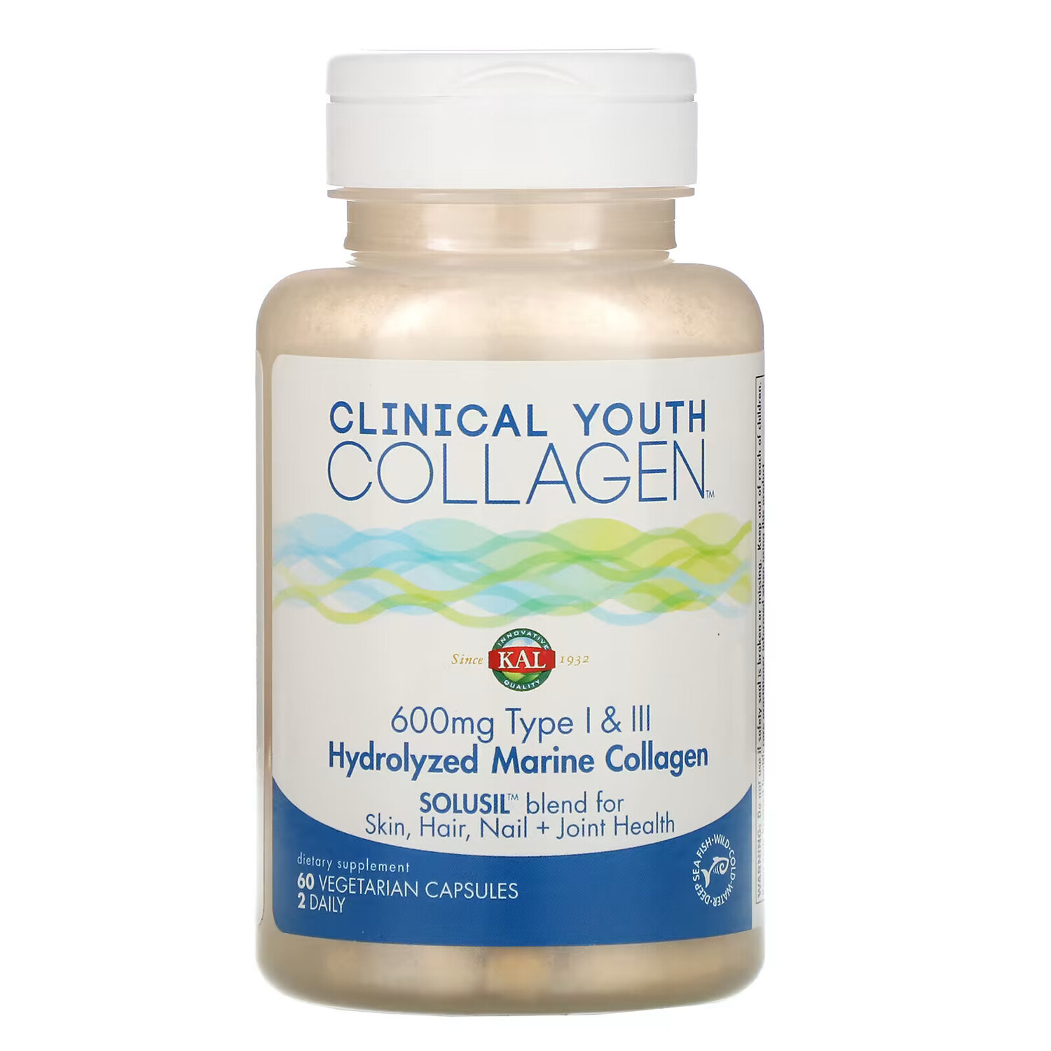 

KAL, Clinical Youth Collagen, коллаген, 60 вегетарианских капсул