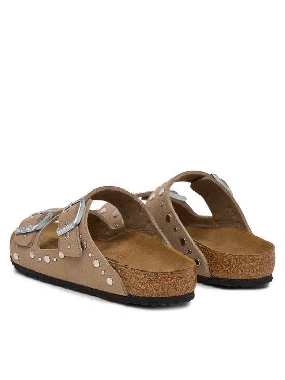 Шлепанцы Arizona Rivet Birkenstock, бежевый — фото 3
