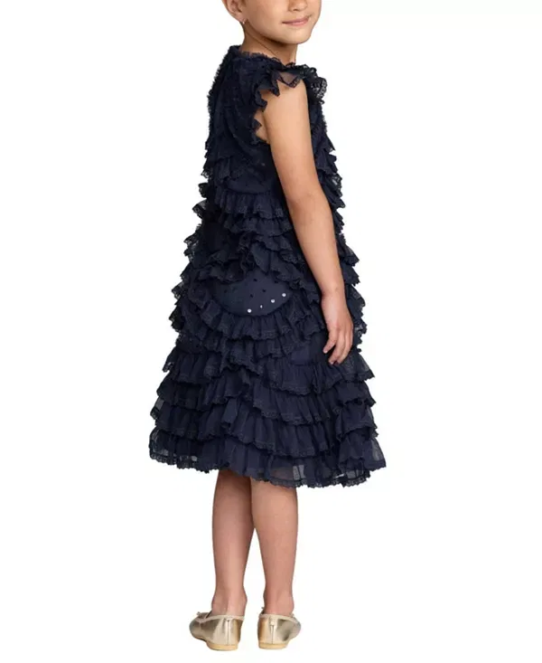 Детское платье для девочек с коротким рукавом Mac DUGGal, Indigo — фото 2