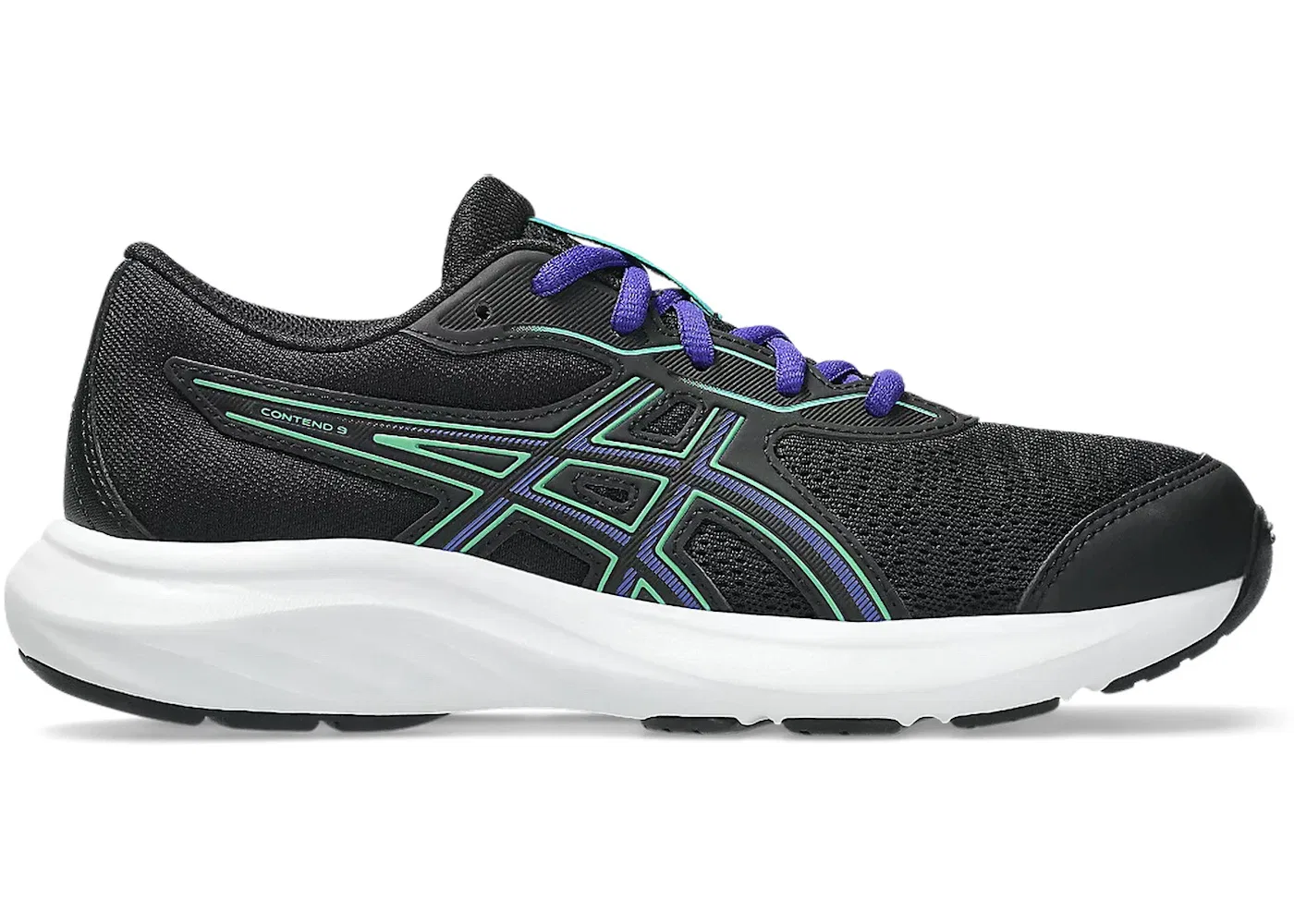 Детские кроссовки для бега ASICS Contend 9, Black/Vital Green