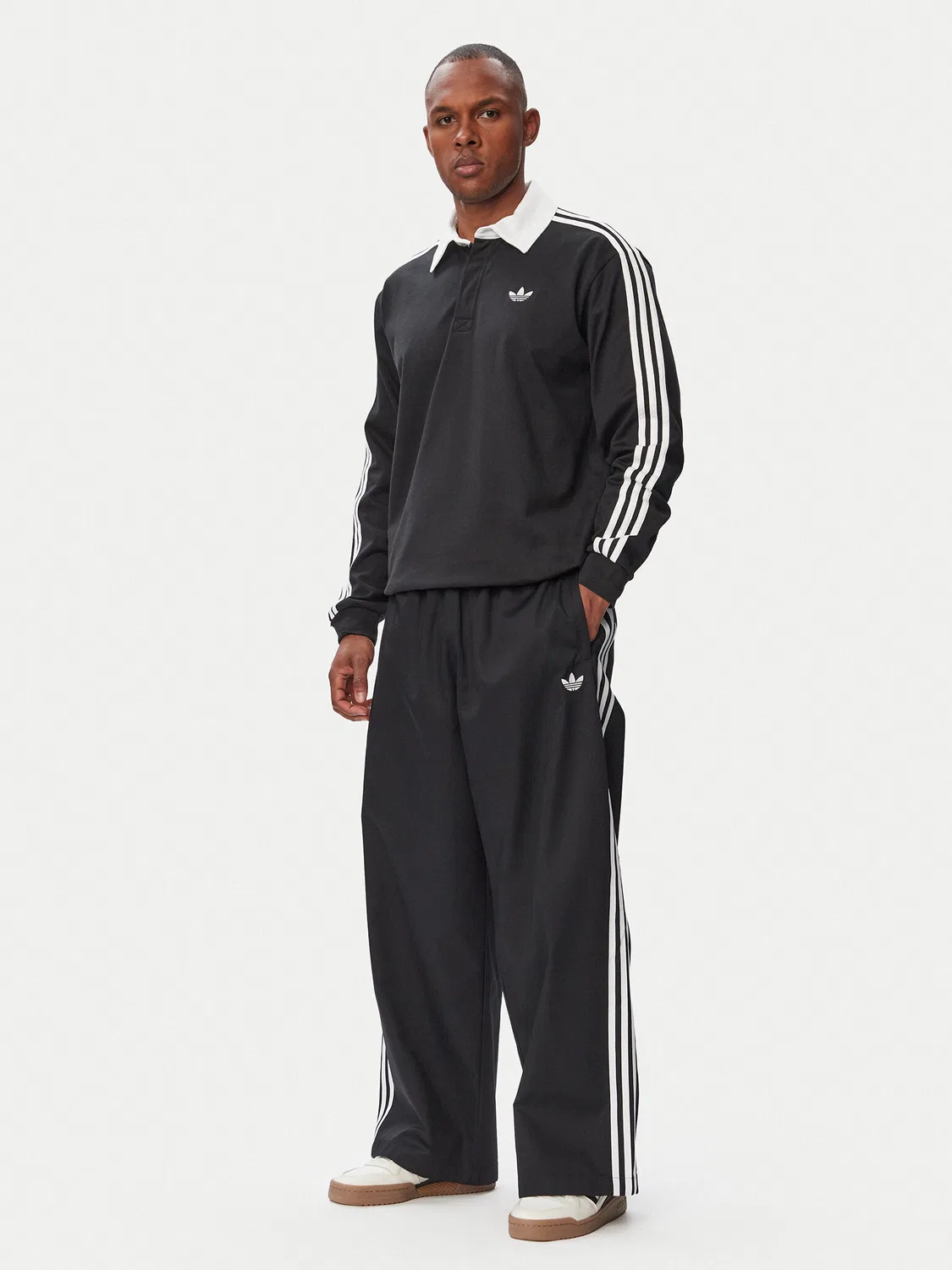 Мужские спортивные брюки свободного кроя Adicolor Cotton Twill Adidas, черный — фото 2