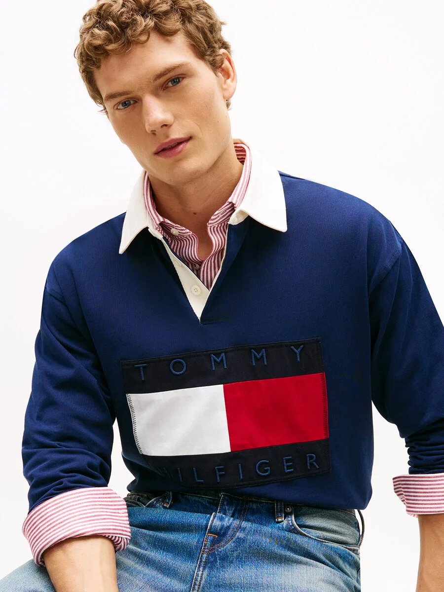 Рубашка TOMMY HILFIGER темно-синего цвета — фото 2