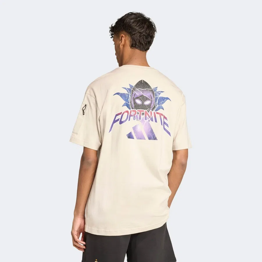 Футболка с принтом x Fortnite adidas, Бежевый — фото 3