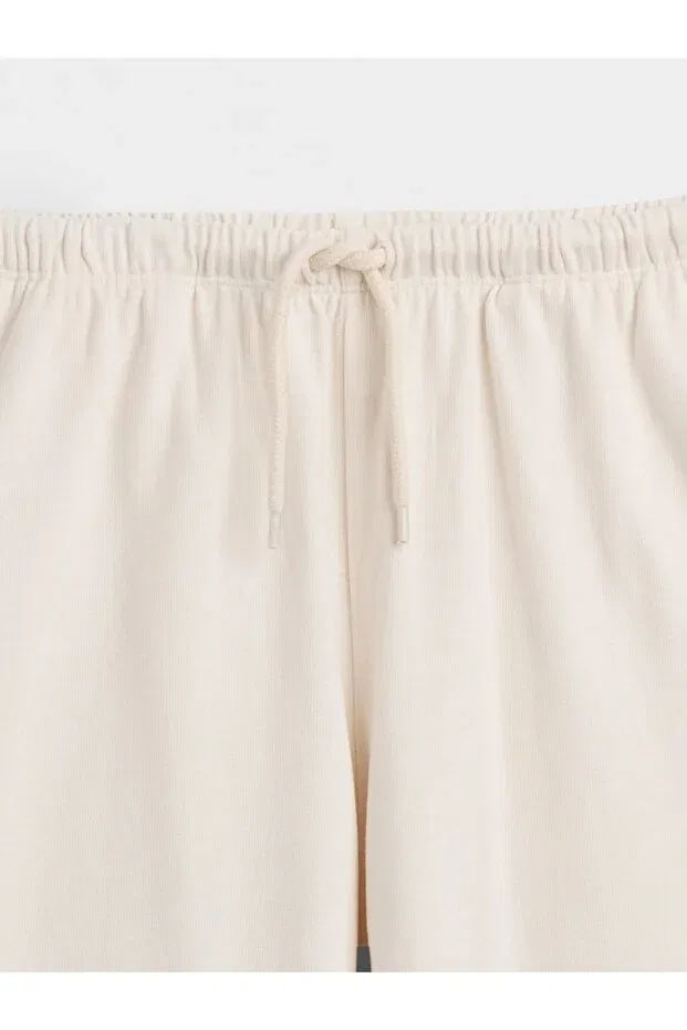Детские широкие спортивные штаны для девочек Relaxed Fit Gap, Off White-000 — фото 2