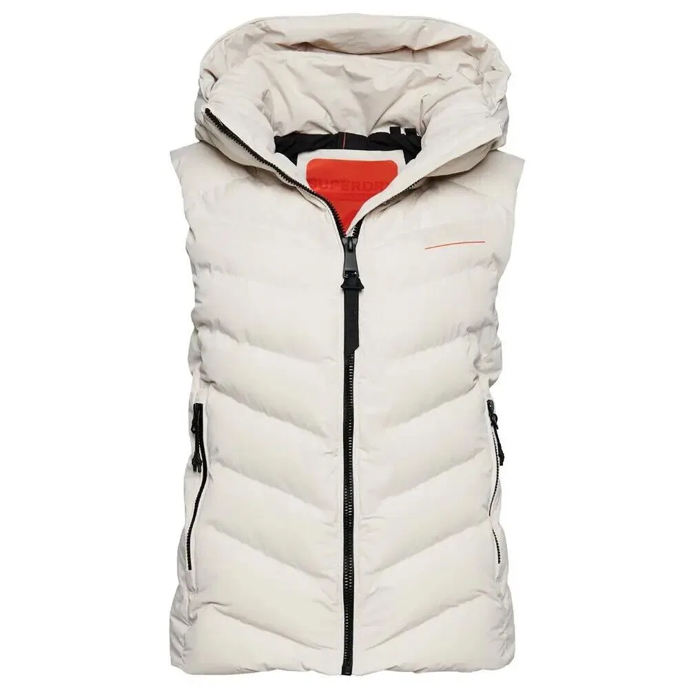 Женская безрукавка с капюшоном из микрофибры Superdry, Beige