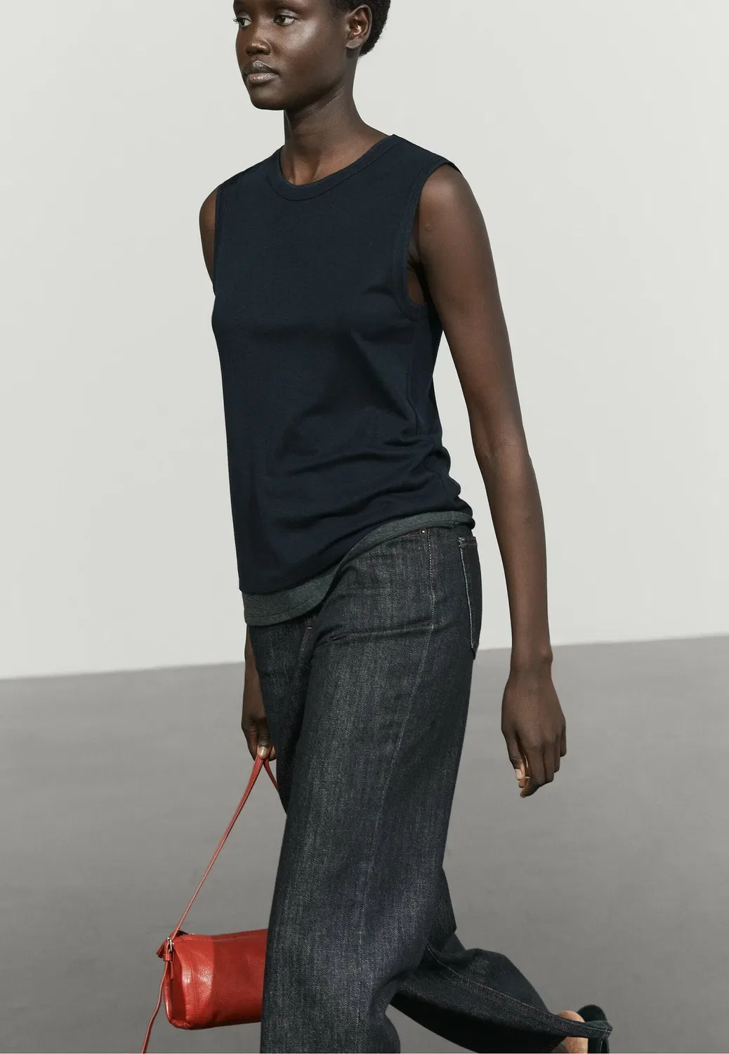 Топ Massimo Dutti, Mottled Dark Blue — фото 3