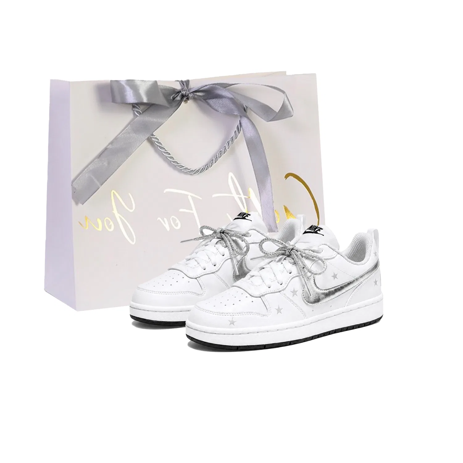 Кроссовки для скейтбординга Court Borough, Nike, White Silver