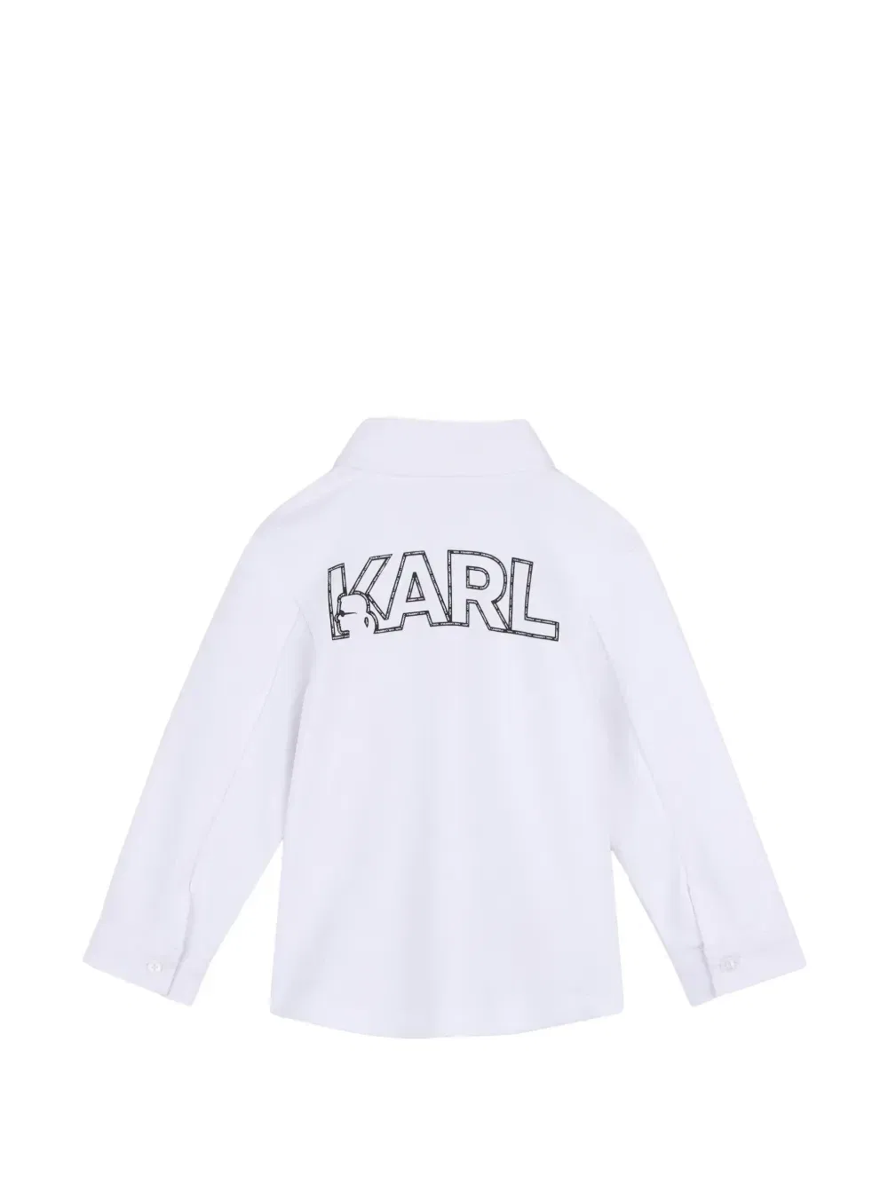 Комплект из топа и брюк с логотипом Karl Lagerfeld Kids, белый — фото 4