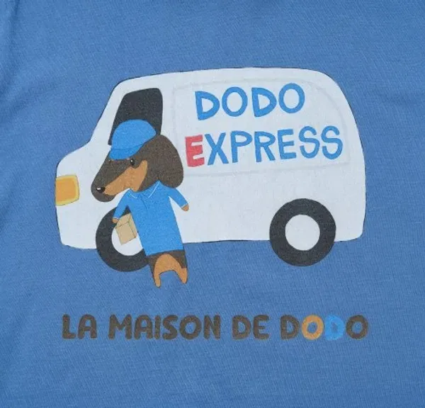Футболка с принтом Dodo Express, La Maison De Dodo, French Blue — фото 2