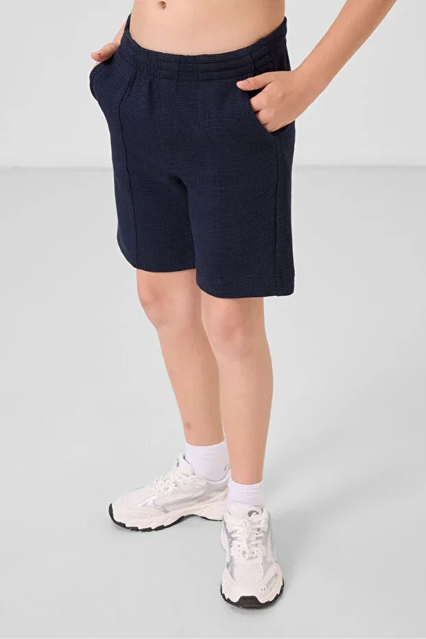 Детские шорты для мальчиков текстурированные Tommy Life, Navy Blue — фото 3