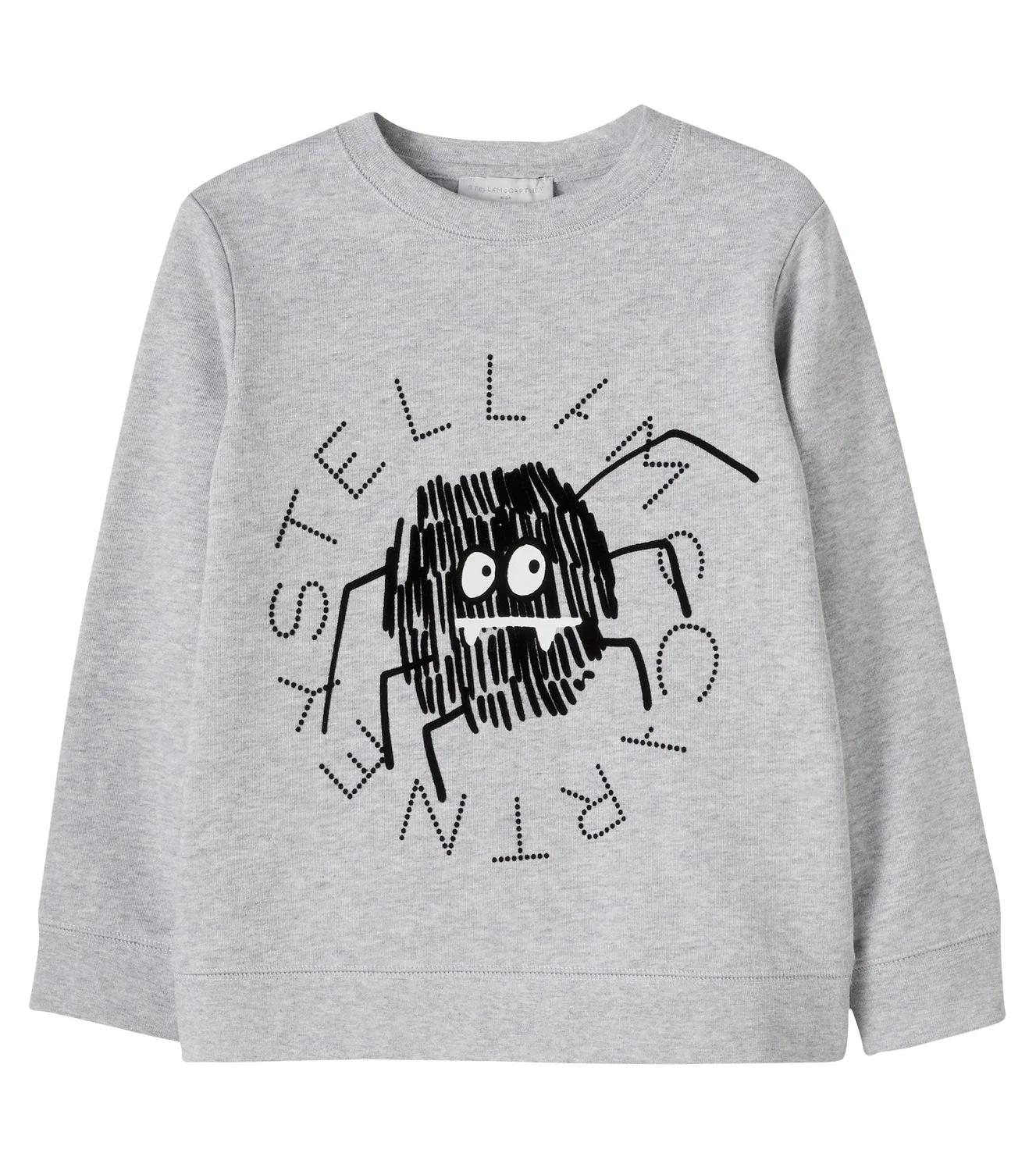 Толстовка из хлопкового флиса с круглым вырезом Stella Mccartney Kids, серый