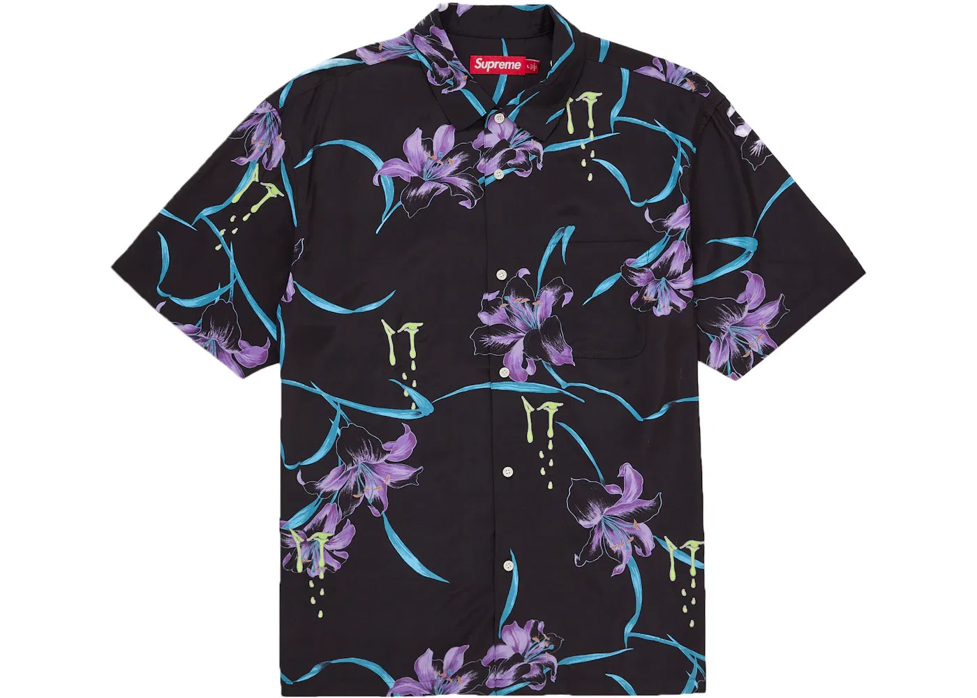 Мужская футболка с принтом Supreme AOI Lilies, Black