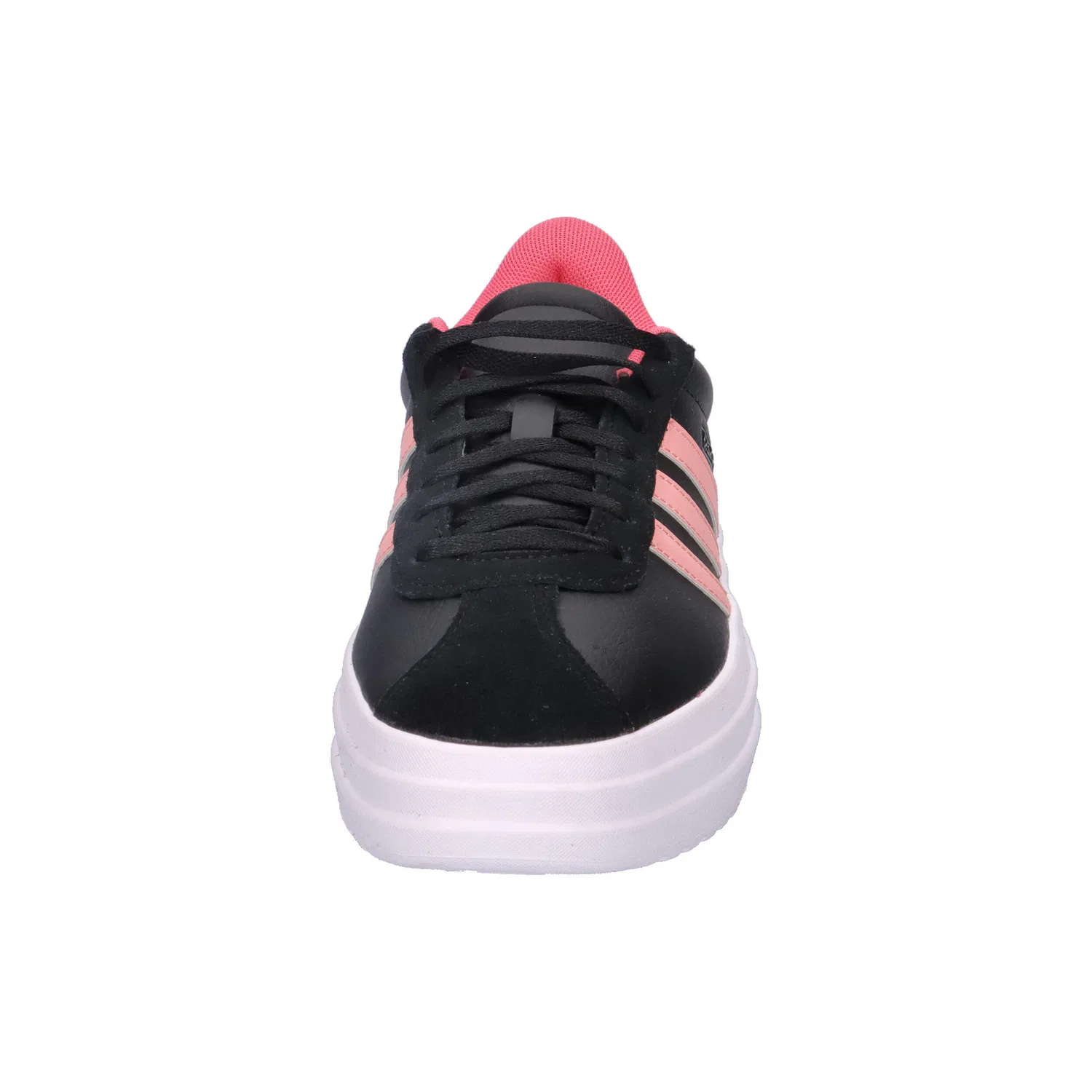 Детские кожаные кроссовки с T-Toe дизайном VL Court Bold J Adidas, Schwarz Rosa Magentapink — фото 3