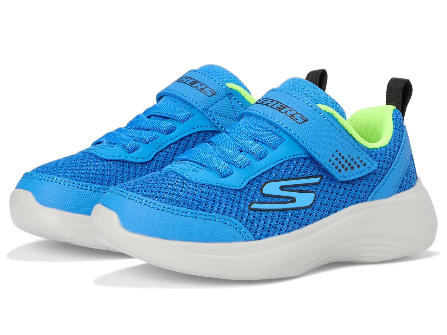 Детские кроссовки для мальчиков с технологией Arch Fit Selectors Reset Achieved Skechers, Blue Textile Blue Synthetic Lime Trim — фото 3