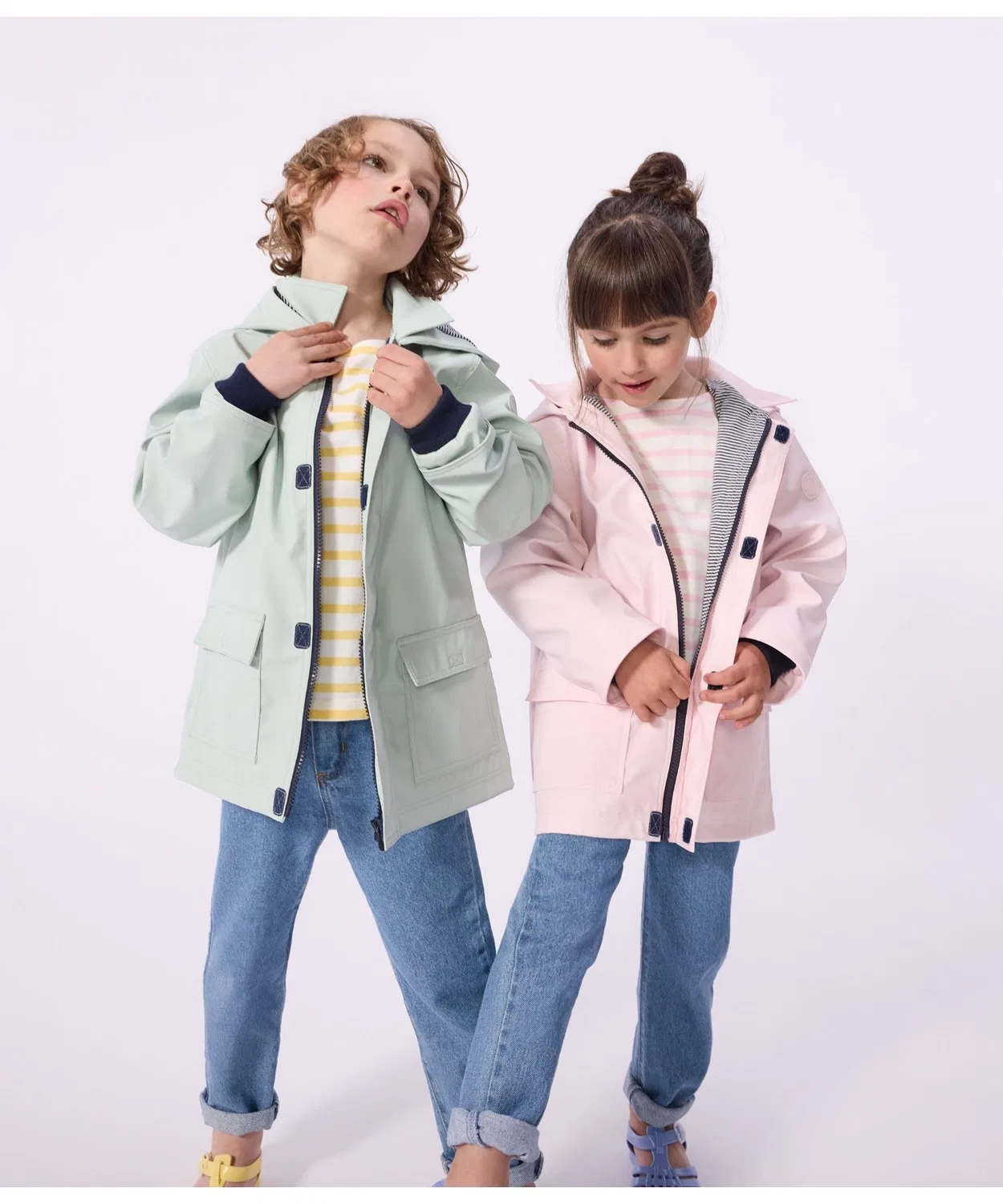 Детская куртка с капюшоном без рукавов PETIT BATEAU, Light Pink