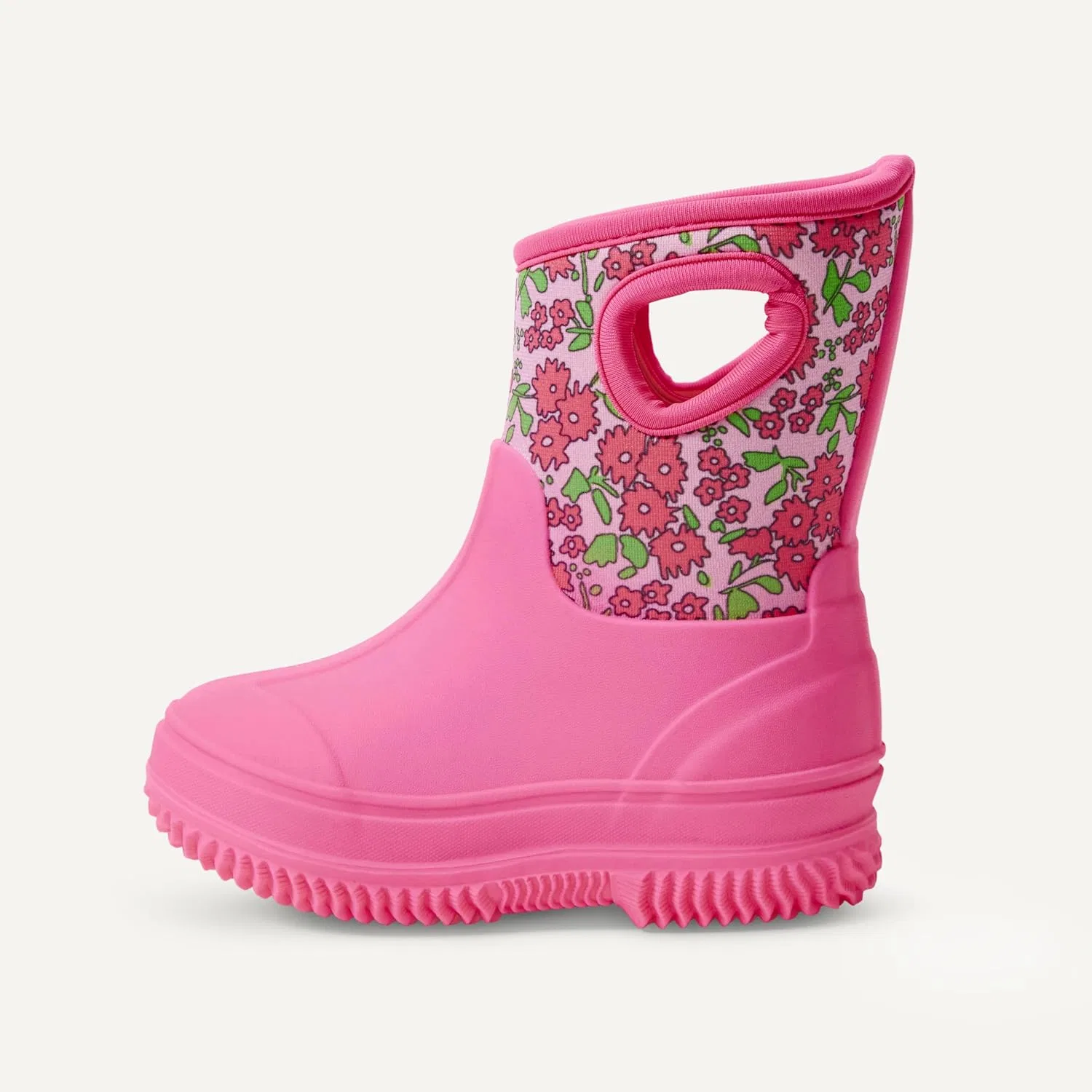 Детские утепленные резиновые сапоги из неопрена Unisex Kids' Insulated Neoprene Rain Boot Amazon Essentials, Pink Floral — фото 4