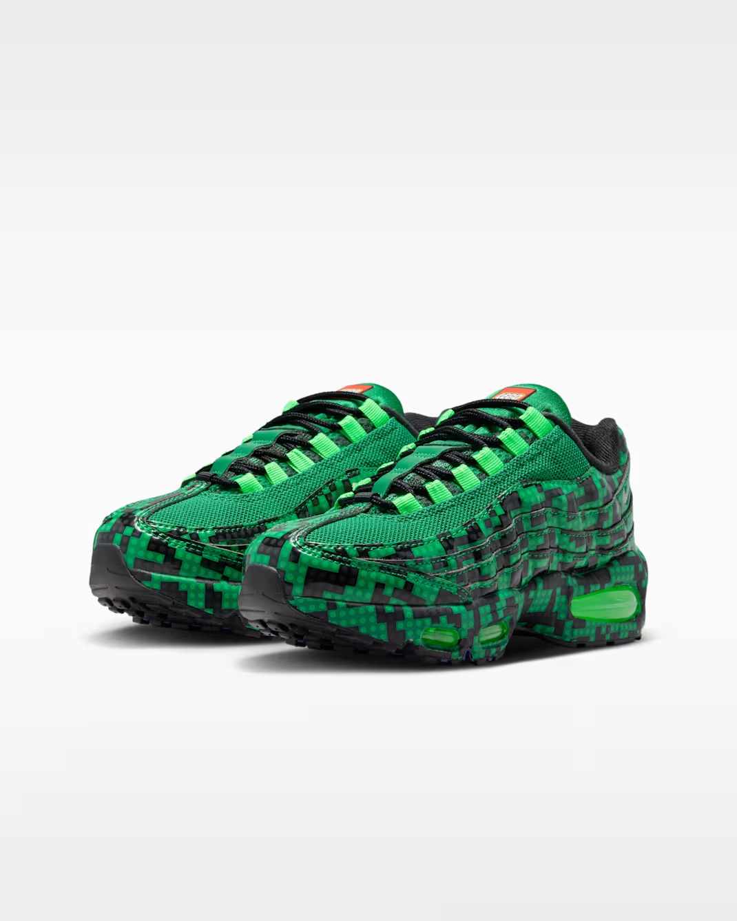 Кроссовки детские Nike Air Max 95 x LEGO Collection, зелёный/чёрный — фото 3