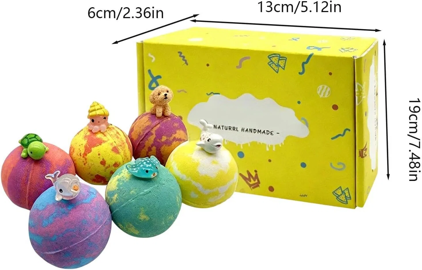 Бомбочки для ванны с игрушками, Generisch, 6 шт, 650 г, B Suit — фото 2