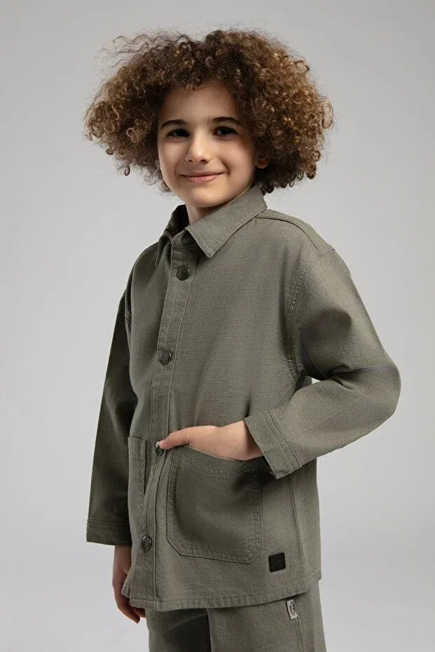Детская куртка Wade из 100% хлопка, цвет хаки Lee Cooper — фото 2