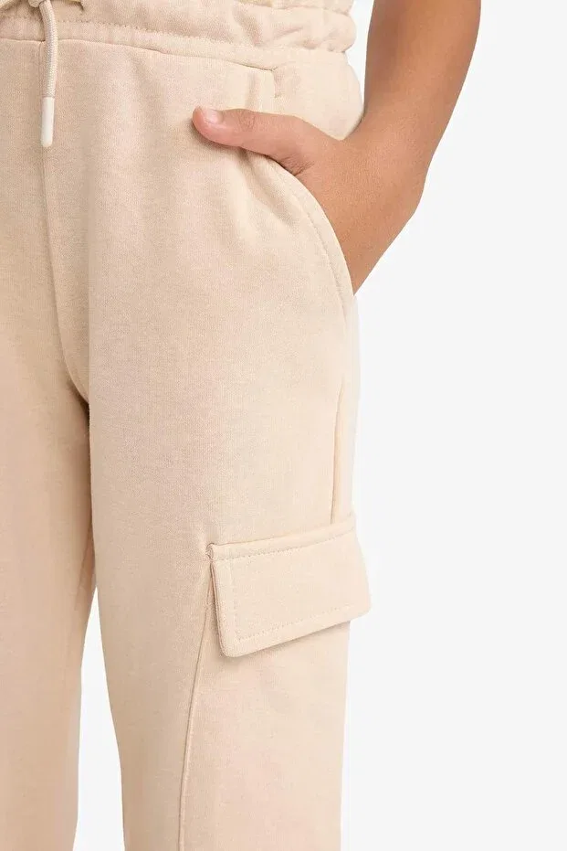 Детские спортивные штаны для мальчиков с эластичным манжетом Defacto, Beige Bg115 — фото 4