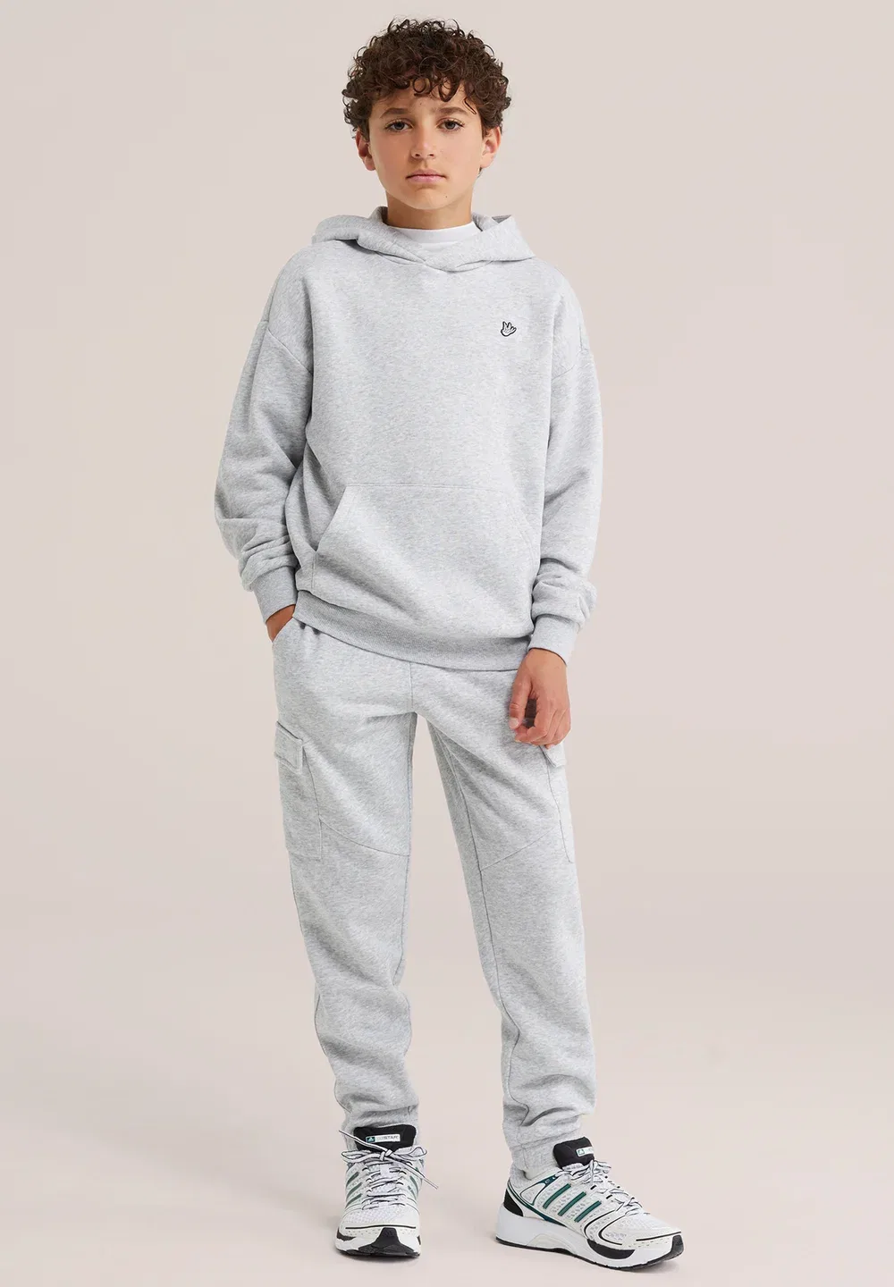 Толстовка с капюшоном We Fashion, Light Grey