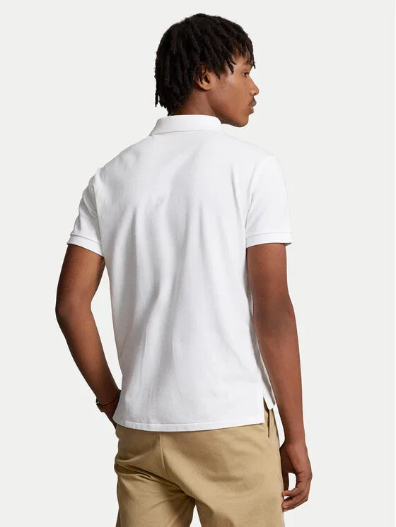 Поло custom slim fit Core Replen Polo Ralph Lauren, белый — фото 3