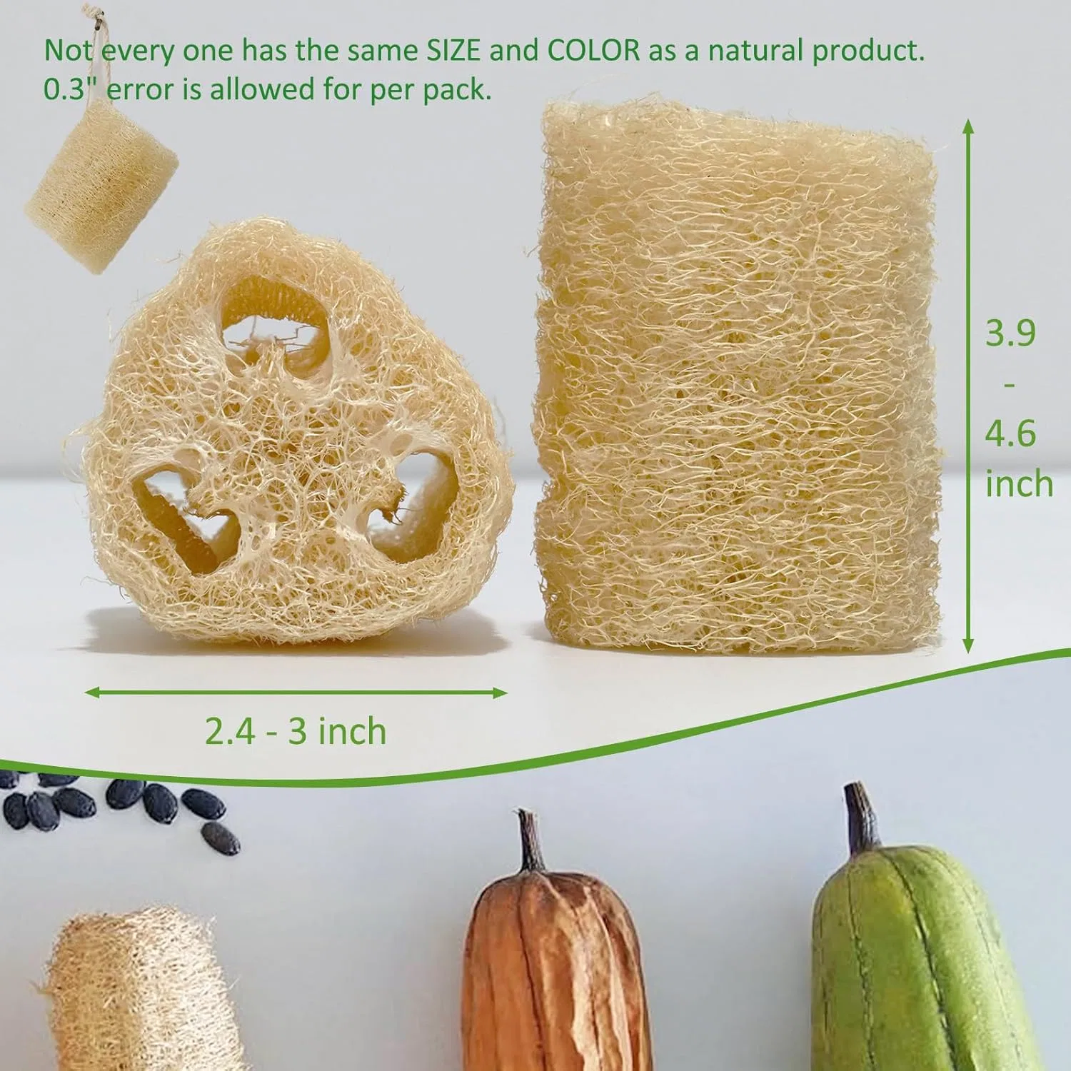 Люффа Натуральная для Душа, Бренд FRTIM, 6 шт, Loofah — фото 3