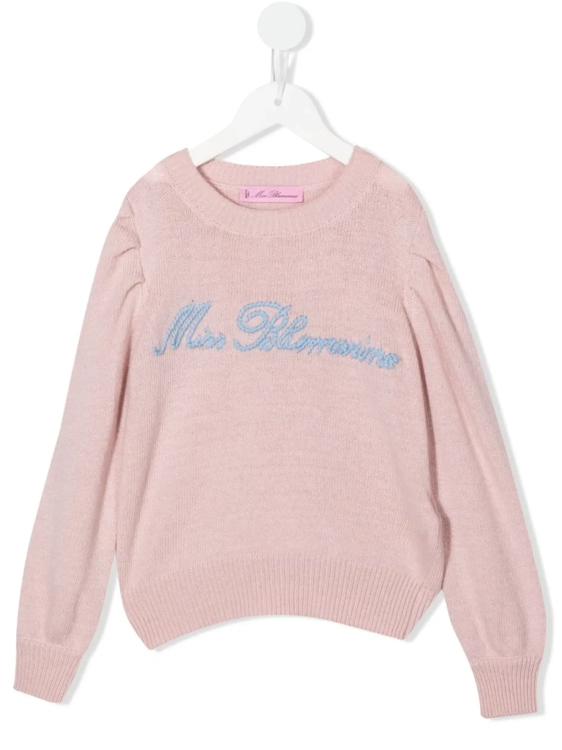 Свитшот с вышитым логотипом Miss Blumarine, розовый