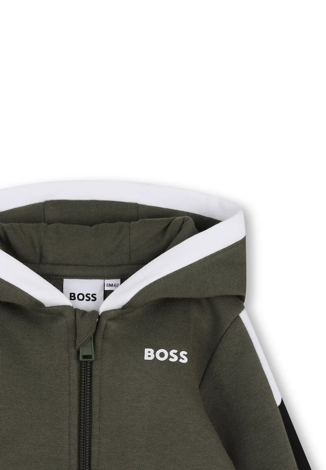 Кардиган-Капуш - толстовка на молнии Boss Kidswear, Olive — фото 3