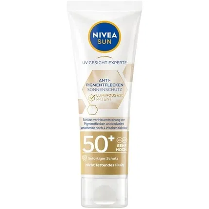 Солнцезащитный крем для лица с высокой степенью защиты SPF 50+ NIVEA SUN Anti-Pigment Spots, 40 мл